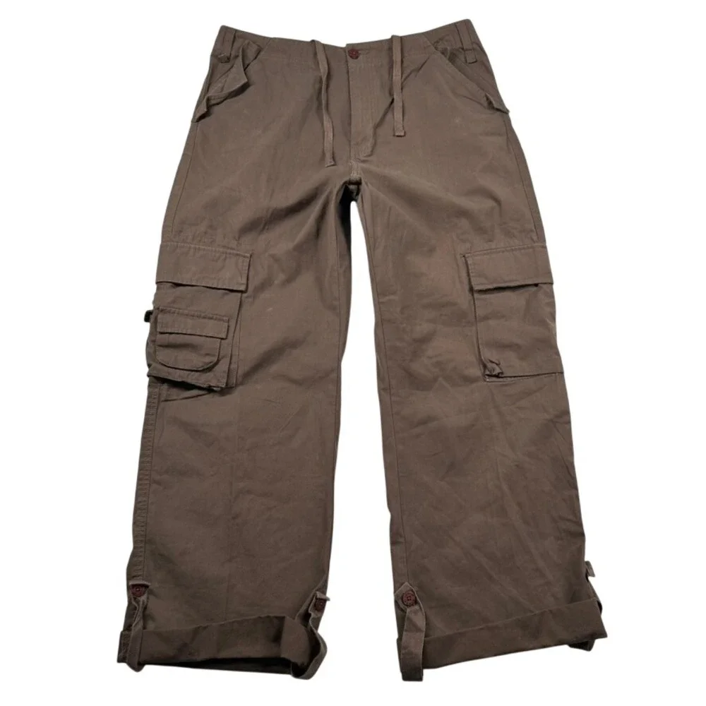 Vtg Levis Sykes Cargo Pants Mens 32x27 Utility Embroidery Multi Pocket Work Y2K